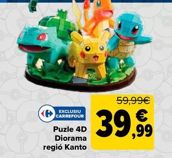 Puzzle 4d Diorama Región Kanto
