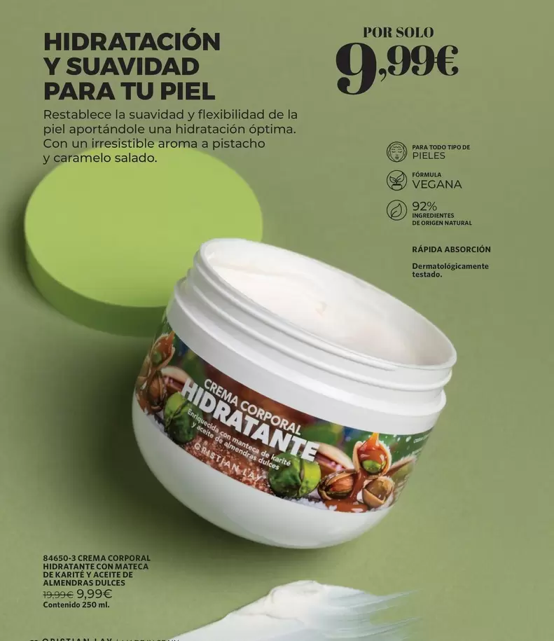 Cristian Lay - Crema Corporal Hidratante Con Manteca De Karité Y Aceite De Almendras Dulces