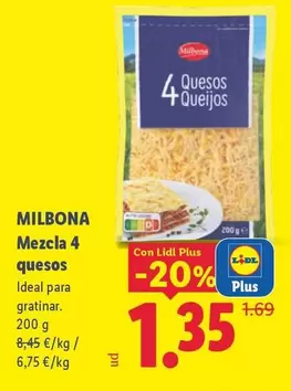Milbona - Mezcla 4 Quesos