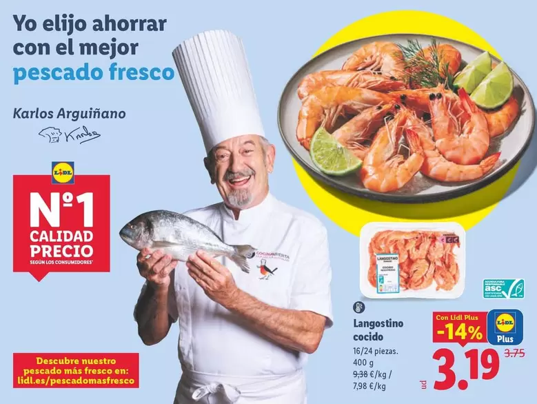 Langostino Cocido