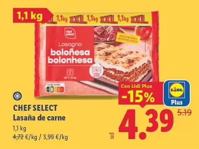 Chef Select - Lasaña De Carne