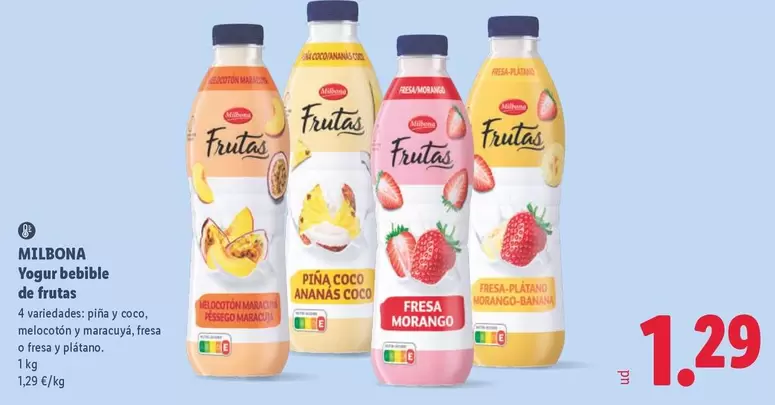 Milbona - Yogurt Bebible De Frutas