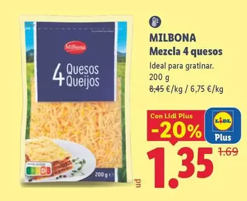 Milbona - Mezcla 4 Quesos