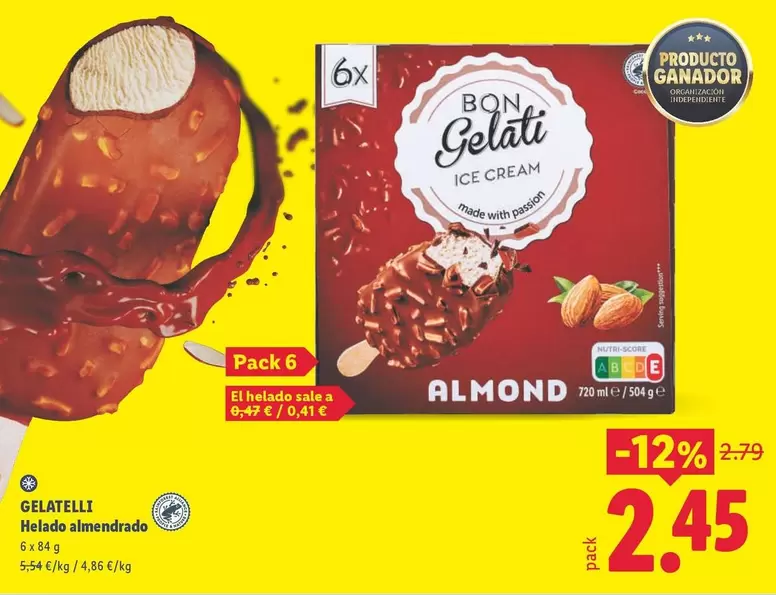 Gelatelli - Helado Almendrado