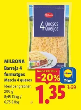 Milbona - Mezcla 4 Quesos