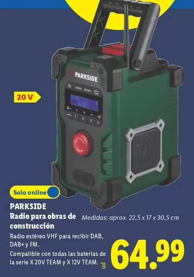 Parkside - Radio Para Obras De Construccion
