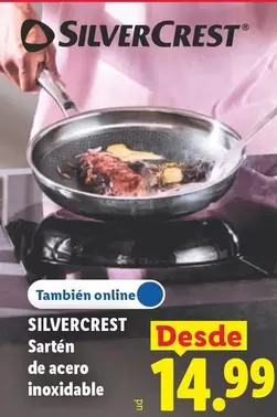 SilverCrest - Sartén De Acero Inoxidable
