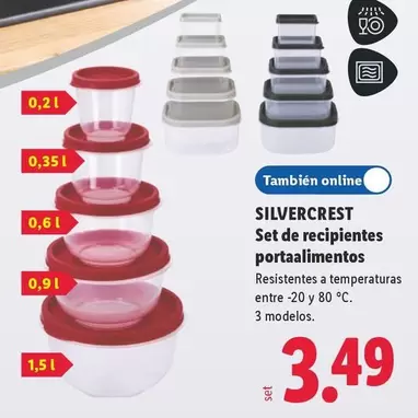 SilverCrest - Set De Recipientes Portaalimentos