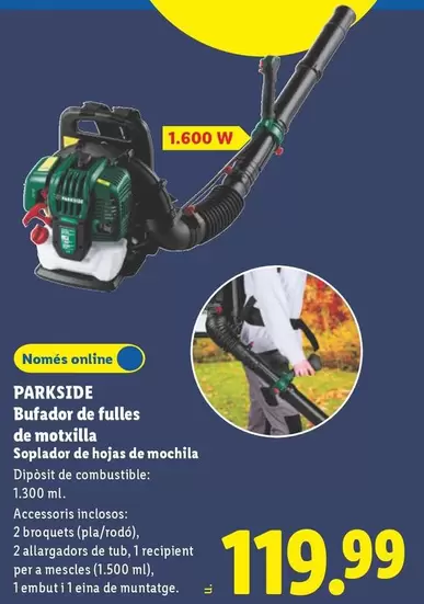 Parkside - Bufador De Fulles De Motxilla