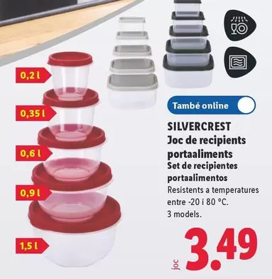 SilverCrest - Set De Recipientes Portaalimentos