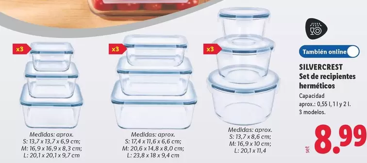 SilverCrest - Set De Recipientes Herméticos