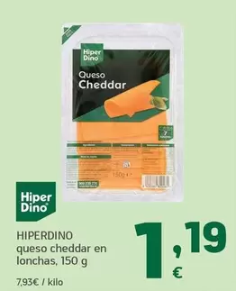 Hiperdino - Queso Cheddar En Lonchas