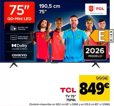 TCL - Tv 75" 75P8L