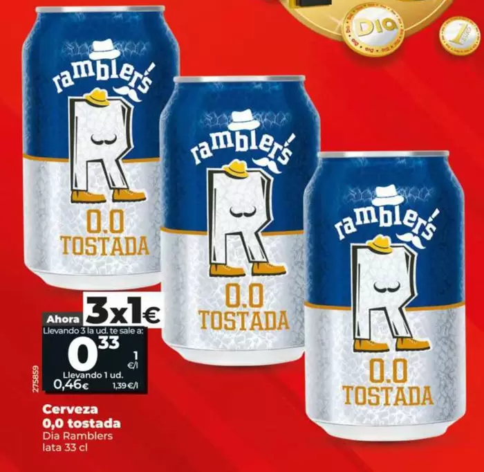 Dia Ramblers - Cerveza 0,0 Tostada