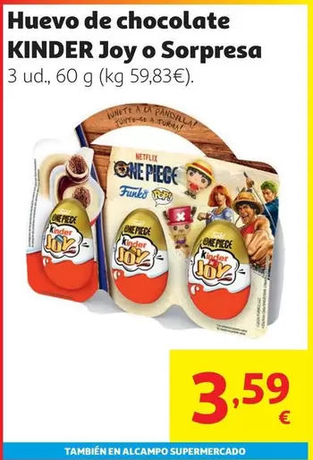 Kinder - Huevo De Chocolate Joy O Sorpresa