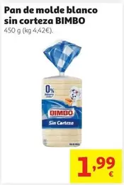 Bimbo - Pan De Molde Blanco Sin Corteza