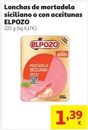 elpozo - Lonchas De Mortadela Siciliano O Con Aceitunas