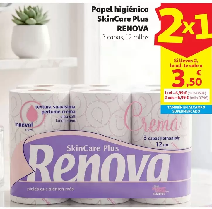 Renova - Papel Higiénico Skincare Plus