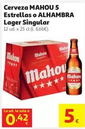 Mahou - Cerveza 5 Estrellas O Alhambra Lager Singular