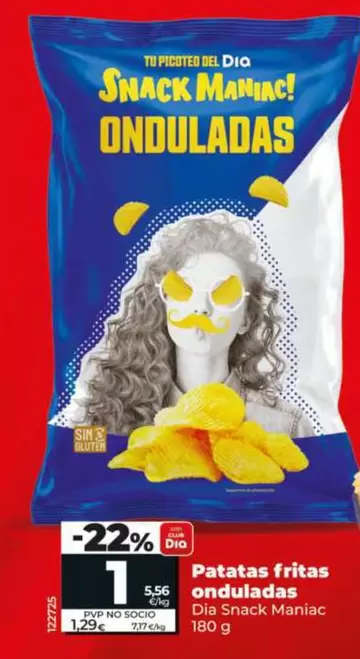 Dia Snack Maniac - Patatas Fritas Onduladas