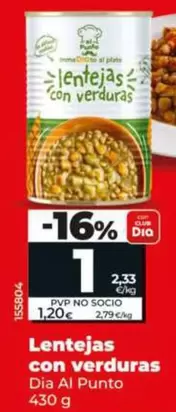 Dia Al Punto - Lentejas Con Verduras 