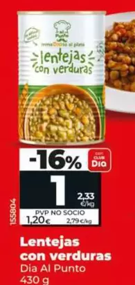Dia Al Punto - Lentejas Con Verduras