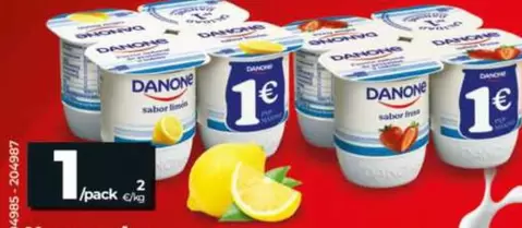 Danone - Yogur Sabor Limon/Fresa