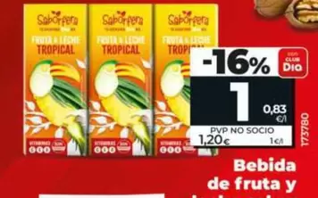 Dia Saborfera - Bebida De Fruta Y Leche Sabor Tropical