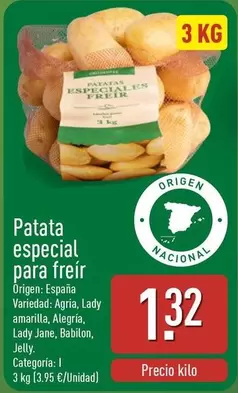 Patata Especial Para Freir