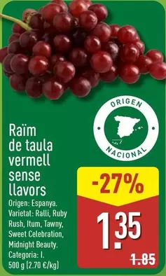 Râim De Taula Vermell Sense Llavors