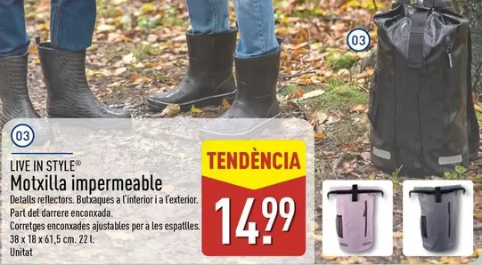 Live In Style - Motxilla Impermeable