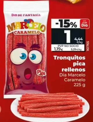 Dia Marcelo Caramelo - Tronquitos Pica Rellenos