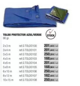 Toldo Protector Azul/Verde