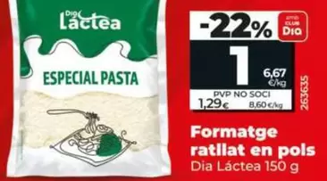 Dia Lactea - Queso Rallado En Polvo