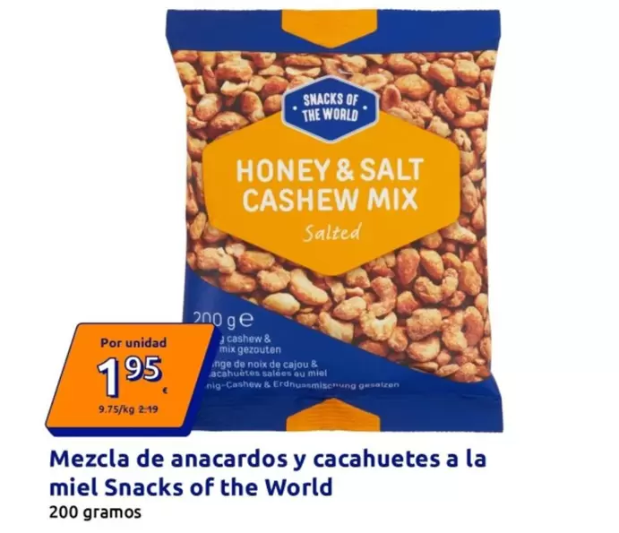 Snacks Of The World - Mezcla De Anacardos Y Cacahuetes A La Miel