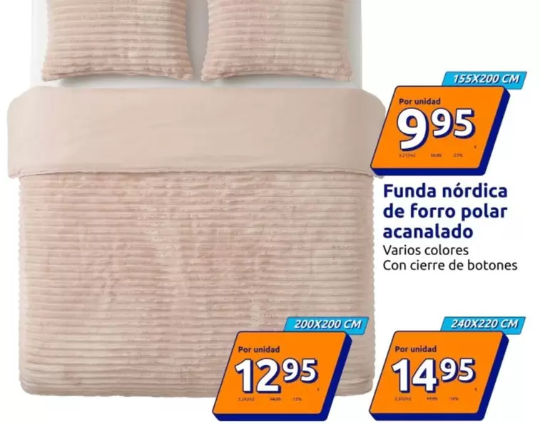 Funda Nórdica De Forro Polar Acanalado