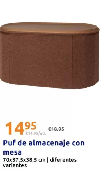 Puf De Almacenaje Con Mesa