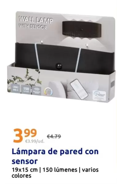 Lampara De Pared Con Sensor