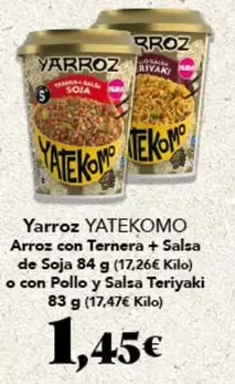 Yatekomo - Arroz Con Ternera + Salsa De Soja
