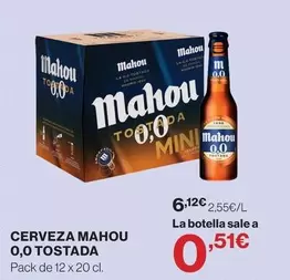 Mahou - Cerveza 0,0 Tostada