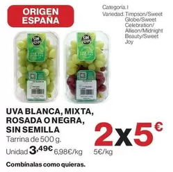 origen - Uva Blanca, Mixta, Rosada O Negra, Sin Semilla