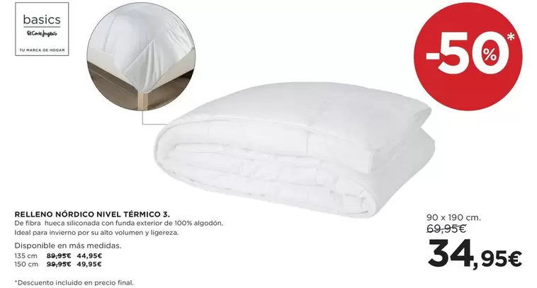 El Corte Inglés - Relleno Nórdico Nivel Térmico 3x