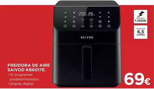 Saivod - Freidora De Aire Kb6017e