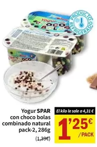 Spar - Yogur Con Choco Bolas Combinado Natural