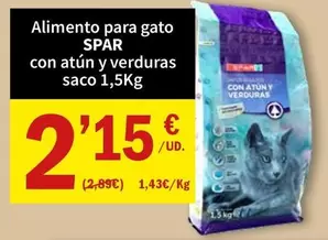 Spar - Alimento Para Gato Con Atun Y Verduras Saco