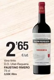 Faustino Rivero Ulecia - Vino Tinto D.O. Utiel-Requena