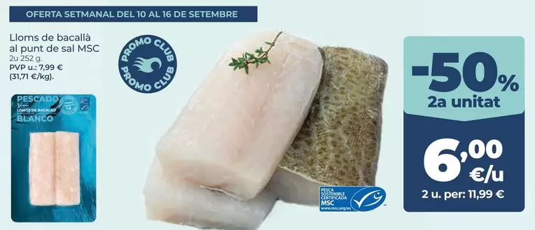 Lloms De Bacalao Al Punt De Sal MSC