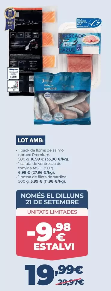 1 Pack De Lloms De Salmo Noruec Premium