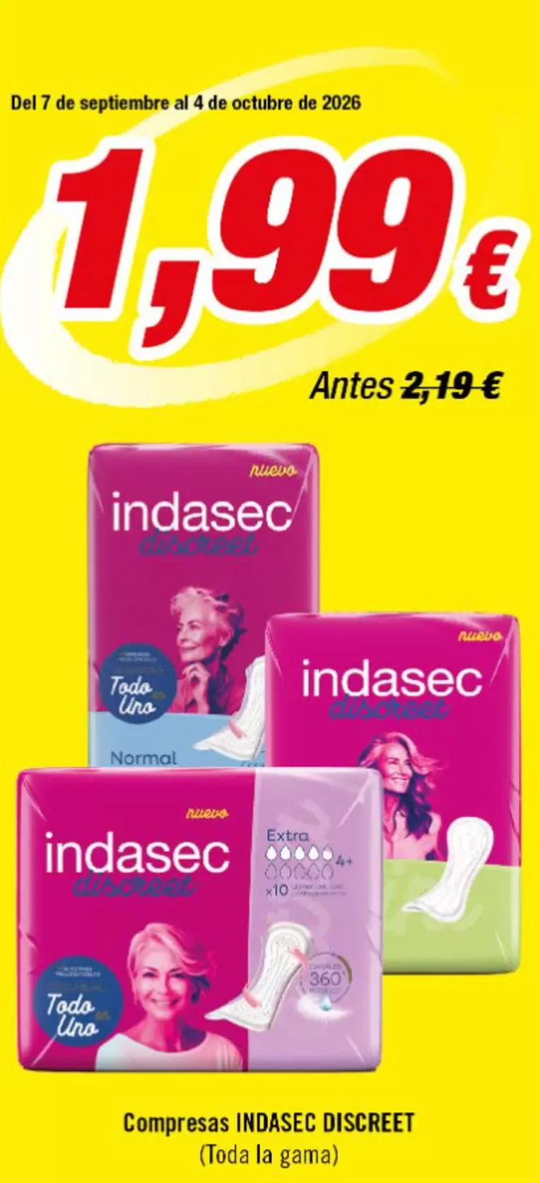 Indasec - Compresas Discreet