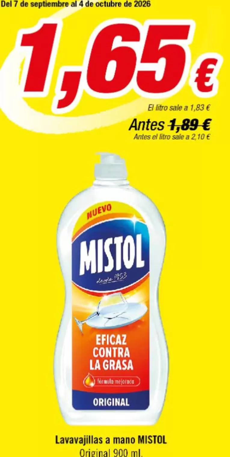 Mistol - Lavavajillas A Mano